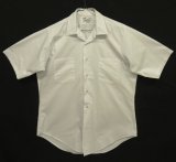 70'S B.V.D. BRAND コットン100% 半袖 シャツ ホワイト (DEADSTOCK)