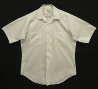 70'S B.V.D. BRAND コットン100% 半袖 シャツ ホワイト (DEADSTOCK)