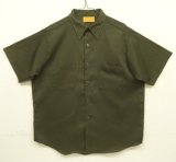 70'S BIG YANK 半袖 ワークシャツ ダークオリーブ USA製 (VINTAGE)