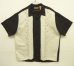 画像1: THE HAVANERA CO レーヨン/ポリ 半袖 オープンカラーシャツ ブラック/オフホワイト 刺繍入り (USED) (1)