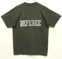 90'S REFEREE シングルステッチ 両面プリント 半袖 Tシャツ フェードブラック USA製 (VINTAGE)