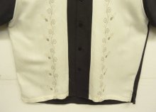 他の写真3: THE HAVANERA CO レーヨン/ポリ 半袖 オープンカラーシャツ ブラック/オフホワイト 刺繍入り (USED)