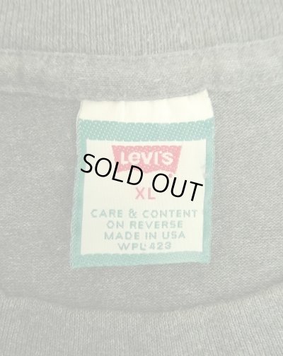 画像2: 90'S Levis 501 "REAL" シングルステッチ 半袖 Tシャツ チャコール USA製 (VINTAGE)