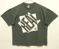 90'S Levis 501 "REAL" シングルステッチ 半袖 Tシャツ チャコール USA製 (VINTAGE)