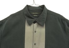 他の写真1: AXIST レーヨン/ポリ 半袖 ボックスシャツ ブラック/チャコール (USED)