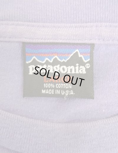 画像2: 90'S PATAGONIA 黒タグ 半袖 無地 Tシャツ ライラック USA製 (VINTAGE)