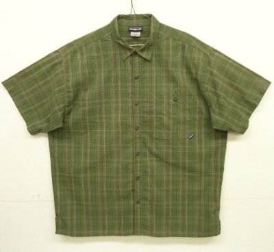画像1: 00'S PATAGONIA "PUCKERWARE SHIRT" シアサッカー 半袖 ボックスシャツ チェック柄 (VINTAGE)