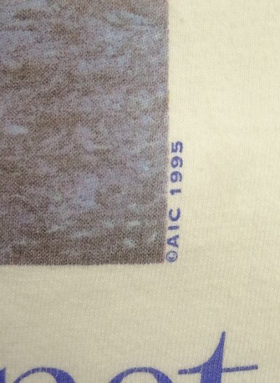 画像4: 90'S CLAUDE MONET "ON THE BOAT" シカゴ美術館 シングルステッチ 半袖 Tシャツ ホワイト USA製 (VINTAGE)