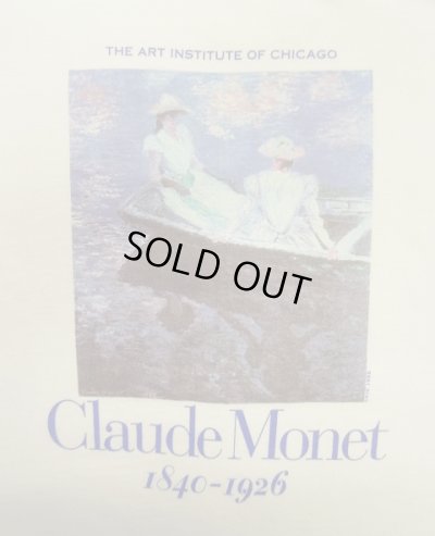 画像3: 90'S CLAUDE MONET "ON THE BOAT" シカゴ美術館 シングルステッチ 半袖 Tシャツ ホワイト USA製 (VINTAGE)