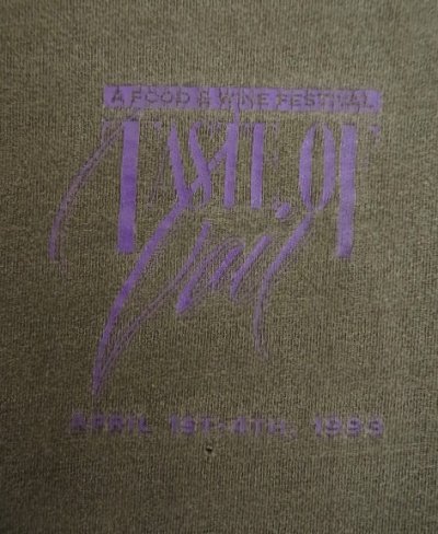 画像3: 90'S TASTE OF VAIL シングルステッチ 両面プリント 半袖 Tシャツ フェードブラック USA製 (VINTAGE)