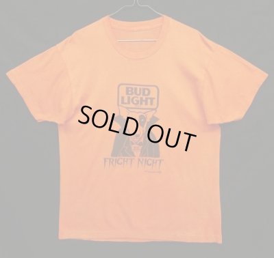 画像1: 80'S BUD LIGHT シングルステッチ 半袖 Tシャツ オレンジ (VINTAGE)