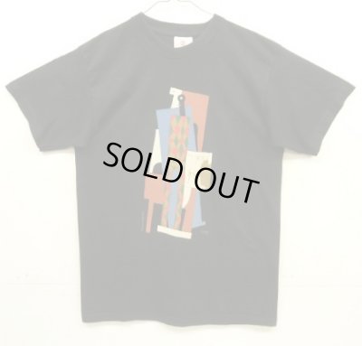 画像1: 00'S PABLO PICASSO "HARLEQUIN 1915 " オフィシャル 半袖 Tシャツ ブラック (VINTAGE)