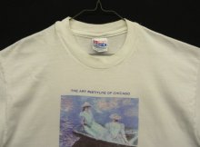 他の写真1: 90'S CLAUDE MONET "ON THE BOAT" シカゴ美術館 シングルステッチ 半袖 Tシャツ ホワイト USA製 (VINTAGE)