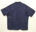 画像4: 90'S RALPH LAUREN "CALDWELL" シルク/リネン 裾ロゴ 半袖 オープンカラーシャツ ネイビー (VINTAGE) (4)