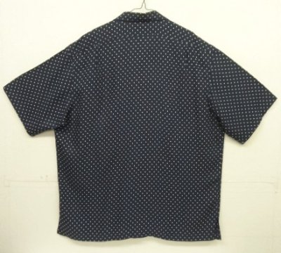 画像3: 90'S RALPH LAUREN "CLAYTON" レーヨン 半袖 オープンカラーシャツ ネイビー/ポルカドット (VINTAGE)