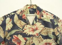 他の写真1: 90'S RALPH LAUREN コットン 半袖 オープンカラーシャツ フローラル柄 USA製 (VINTAGE)