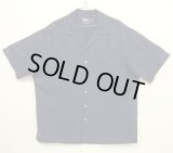 90'S RALPH LAUREN "CALDWELL" シルク/リネン 裾ロゴ 半袖 オープンカラーシャツ ネイビー (VINTAGE)