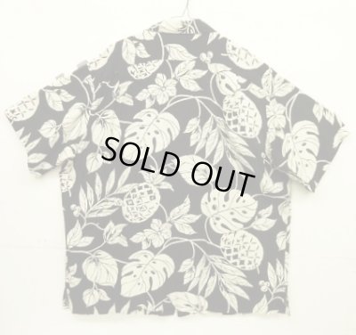 画像3: 90'S RALPH LAUREN "ADAMS" ビスコース 半袖 オープンカラーシャツ ブラック/ボタニカル柄 (VINTAGE)