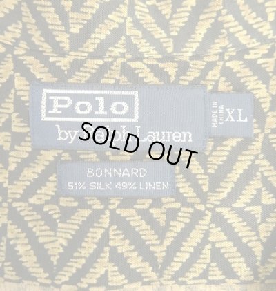 画像2: 90'S RALPH LAUREN "BONNARD" シルク/リネン 半袖 オープンカラーシャツ 総柄 (VINTAGE)