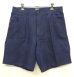画像1: 90'S RALPH LAUREN ツープリーツ リネンショーツ インディゴ USA製 (VINTAGE) (1)