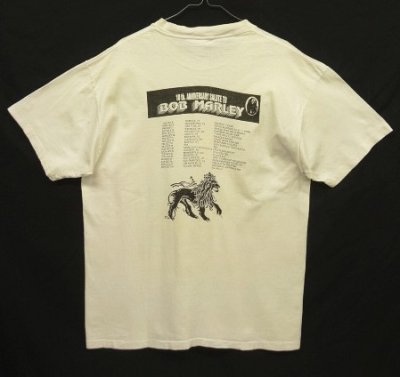 画像4: 90'S 10th ANNIVERSARY SALUTE TO BOB MARLEY 両面プリント シングルステッチ 半袖 Tシャツ ホワイト USA製 (VINTAGE)