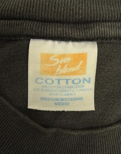 画像2: 90'S BOB MARLEY 両面プリント シングルステッチ 半袖 Tシャツ フェードブラック (VINTAGE)