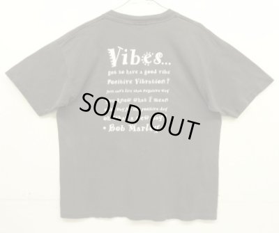 画像5: 90'S BOB MARLEY "POSITIVE VIBRATION" 両面プリント シングルステッチ 半袖 Tシャツ フェードブラック (VINTAGE)