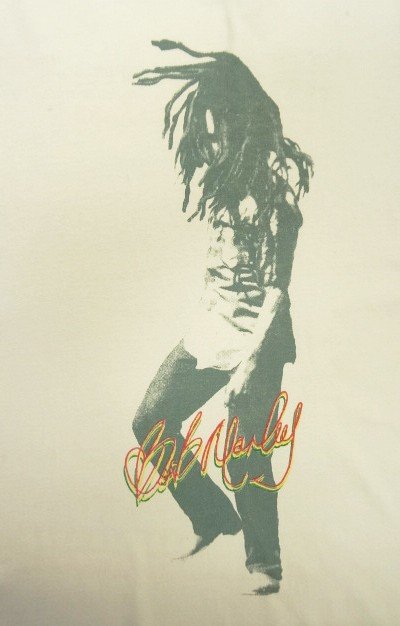 画像5: 90'S BOB MARLEY "EXODUS" 両面プリント シングルステッチ 半袖 Tシャツ ホワイト (VINTAGE)