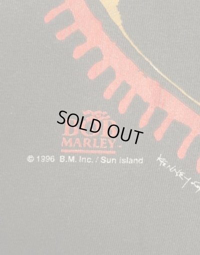 画像7: 90'S BOB MARLEY 両面プリント シングルステッチ 半袖 Tシャツ フェードブラック (VINTAGE)