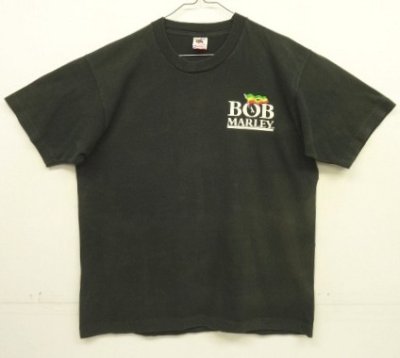 画像3: 90'S BOB MARLEY 両面プリント シングルステッチ 半袖 Tシャツ ブラック USA製 (VINTAGE)