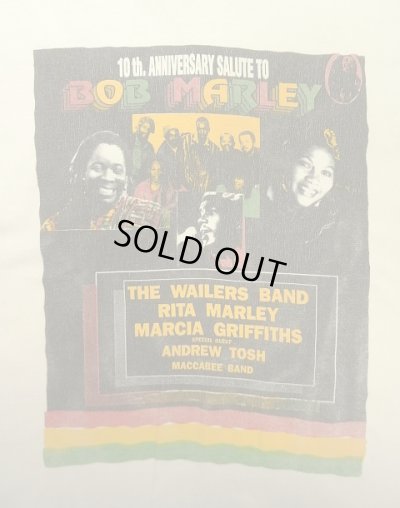 画像3: 90'S 10th ANNIVERSARY SALUTE TO BOB MARLEY 両面プリント シングルステッチ 半袖 Tシャツ ホワイト USA製 (VINTAGE)
