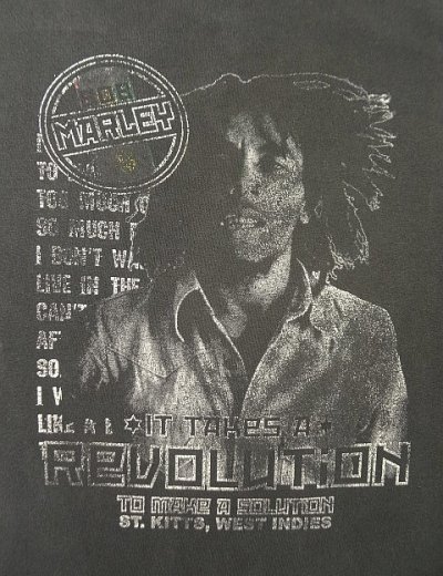 画像3: 00'S BOB MARLEY 半袖 Tシャツ ブラック (VINTAGE)