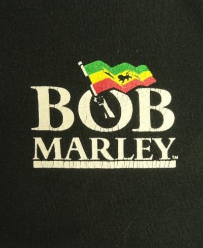 画像5: 90'S BOB MARLEY 両面プリント シングルステッチ 半袖 Tシャツ ブラック USA製 (VINTAGE)