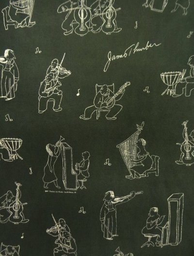 画像3: 90'S JAMES THURBER 両面全面プリント シングルステッチ 半袖 Tシャツ ブラック (VINTAGE)