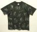 画像1: 90'S JAMES THURBER 両面全面プリント シングルステッチ 半袖 Tシャツ ブラック (VINTAGE) (1)
