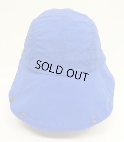 画像4: 80'S LL Bean ナイロン ネックガード付き ロングビル キャップ ブルー USA製 (VINTAGE)