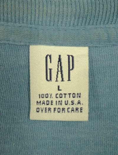 画像2: 90'S GAP 半袖 Tシャツ ライトブルー USA製 (VINTAGE)