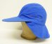 画像3: 80'S LL Bean ナイロン ネックガード付き ロングビル キャップ ブルー USA製 (VINTAGE)