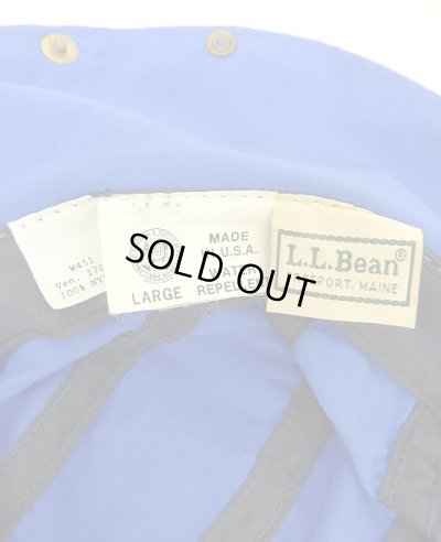画像6: 80'S LL Bean ナイロン ネックガード付き ロングビル キャップ ブルー USA製 (VINTAGE)