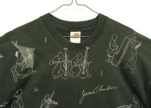 他の写真1: 90'S JAMES THURBER 両面全面プリント シングルステッチ 半袖 Tシャツ ブラック (VINTAGE)