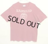 80'S HARVARD シングルステッチ 半袖 Tシャツ バーガンディ USA製 (VINTAGE)