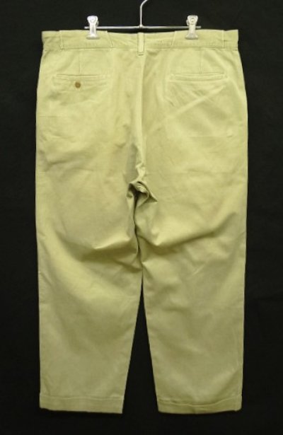 画像5: 60'S TUF-NUT "CRAMERTON ARMY CLOTH" コットン100% ワークパンツ ベージュ TALONジップ (VINTAGE)