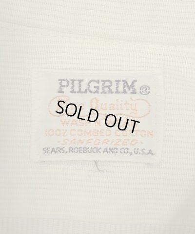 画像2: 60'S PILGRIM コットン 半袖 シャツ ホワイト (VINTAGE)