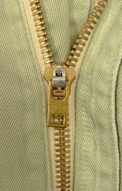 画像3: 60'S TUF-NUT "CRAMERTON ARMY CLOTH" コットン100% ワークパンツ ベージュ TALONジップ (VINTAGE)