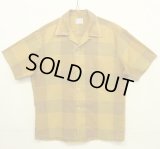 60'S TOWNCRAFT "PENN-PREST" 半袖 オープンカラーシャツ チェック柄 (VINTAGE)