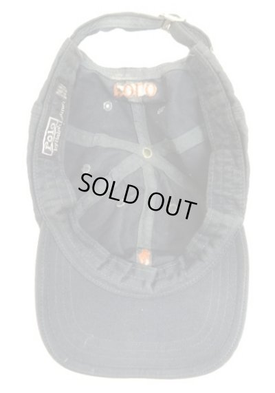 画像5: 90'S RALPH LAUREN ロゴ刺繍 ベースボールキャップ ネイビー USA製 (VINTAGE)