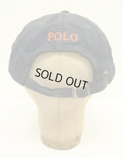 画像4: 90'S RALPH LAUREN ロゴ刺繍 ベースボールキャップ ネイビー USA製 (VINTAGE)