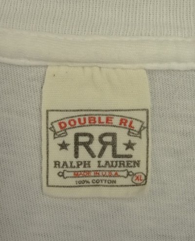 画像4: 90'S RRL シングルステッチ 両面プリント 半袖 Tシャツ ホワイト USA製 (VINTAGE)