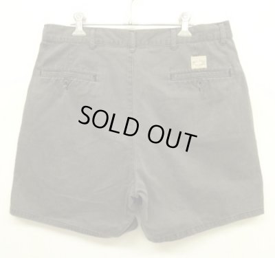 画像5: 90'S RALPH LAUREN "ボックスロゴ" ツープリーツ チノショーツ フェードブラック (VINTAGE)