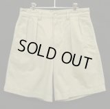 90'S RALPH LAUREN "TYLER SHORT" ツープリーツ チノショーツ カーキ (VINTAGE)